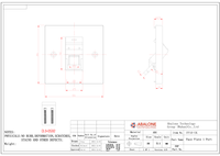 Plaque frontale 1 port type UK 45 degrés avec obturateur 86x86 mm FP10-UK