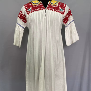 Vestidos de verano para mujer Tela de algodón Sin tirantes Suave Floral Beach Western Dress Long One Piece para mujer Frock - Product Image 1