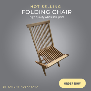 Chaise pliante en bois de couleur naturelle chaise de jardin minimaliste base d'eau en bois de teck pour mobilier d'extérieur prix de gros - Product Image 6