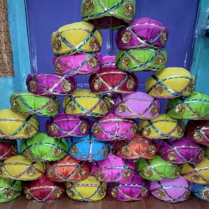 Rajasthani Bandhani Lehariya désherbage Turban Safa Pagri coton imprimé à la main Rajputi safa - Product Image 1