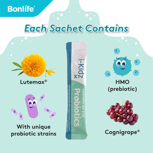 Bonlife I-Kidz hmo probiotic FORMULA สำหรับเด็ก30ซอง x 5กรัมพร้อมวิตามินซี hmo cognigrape สำหรับเสริมตาและสมอง - Product Image 4