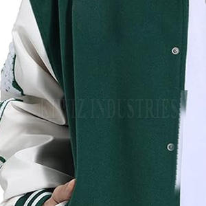 Chaqueta de equipo deportivo Letterman de lana bordada personalizada para hombre, chaqueta de béisbol de invierno con tela, tarifa de venta completa - Product Image 5