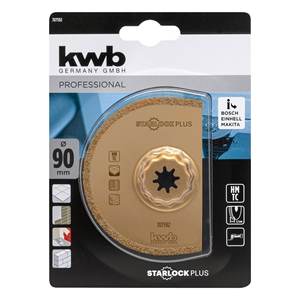 Lame de scie multifonction Kwb STARLOCK 707592 pour fraisage semi-circulaire de carreaux et de plâtre D.85mm - Product Image 2