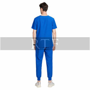 ชุดเครื่องแบบโรงพยาบาลสำหรับผู้ชายไซส์พิเศษชุดเครื่องแบบพยาบาลขัดตัวสำหรับฤดูใบไม้ร่วงคอวีออกแบบได้ตามต้องการเป็นมิตรต่อสิ่งแวดล้อม - Product Image 5