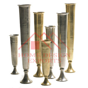 Vase à fleurs de jardin pour centres de table de sol, vente en gros, prix le plus bas, Aluminium nickelé, urnes, jardinières - Product Image 6