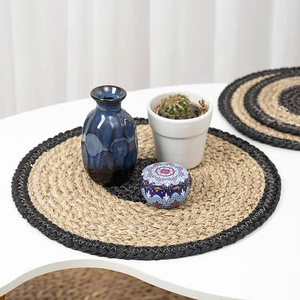 2024 Classic High Quality Eco-friendly Bamboo Seagrass <b>Mat</b> Unique Square Placemat for Wedding Decor Kitchen Accessories for Home - Product Image 3