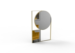 Ajoutez une touche raffinée à votre maison avec l'élégant miroir mural à cadre en métal et fer, le miroir est doté d'un magnifique cadre en fer moulé - Product Image 1