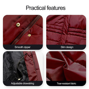 Vestes d'hiver respirantes en fourrure pour femmes corps Parkas pour femmes manteaux longs à bulles avec capuche Streetwear vestes Parka pour femmes - Product Image 6