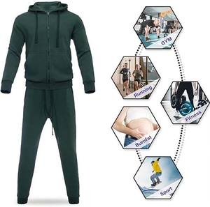 Nueva llegada de alta calidad 100% algodón hombres chándal personalizado Color sólido ropa Casual venta al por mayor técnicas impresas para el invierno - Product Image 6