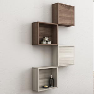 Otomondo giorno parete in laminato e pensili con olmo scuro porta bagno mobili da bagno - Product Image 2