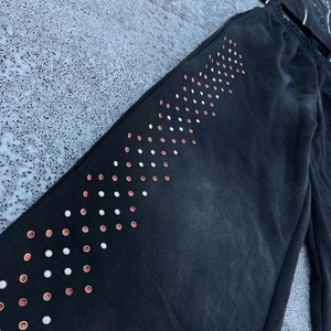 Survêtements brodés en nylon personnalisés, survêtements deux pièces pour hommes, ensembles de pantalons évasés, survêtements à capuche, survêtements pour hommes - Product Image 4