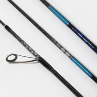Canne à pêche spinning en carbone 24T/30T pour maquereau, 4 brins, design compact de voyage, guides Fuji, poignée fendue en acier inoxydable, action moyenne
