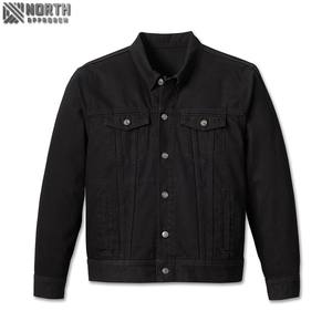 High Street Fashion Custom Men's Varsity Jackets Cortavientos de mezclilla de alta calidad en tres colores Sherpa Fabric - Product Image 6