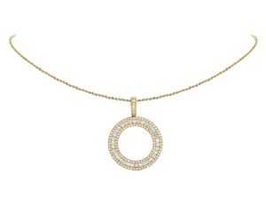 Plata S925 de alta calidad con moissanita, Diamante redondo de moda, colgante de diseño Circular a la moda, accesorio de joyería para regalo - Product Image 3