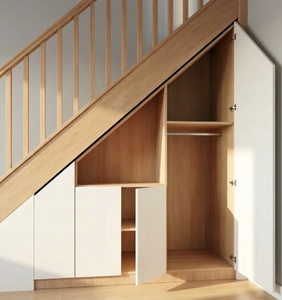 ตู้เก็บของแบบโมดูลาร์ใต้บันได (ไม้เนื้อแข็ง) - Product Image 5