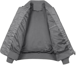 Chaqueta bordada de Bajo MOQ para hombre, chaqueta de bombardero suelta para hombre, chaqueta cómoda con bordado personalizado para hombre - Product Image 2