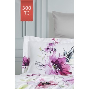 Juego de Funda Nórdica Varol Royal Satin 300TC, Diseño Floral Verona, Funda Nórdica Doble Tamaño King para Cama Familiar, Relleno de Algodón Tejido - Product Image 3