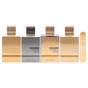 Al Haramain Amber Oud Collection Unisex 4 pz Set regalo 4X2oz EDP Spray in tonalità di carbonio bianco Bleu oro - Product Image 2