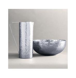 Jarrón de flores de diseño de flores de latón de color plateado martillado de acero inoxidable de calidad superior para decoración de fiestas interiores del hogar - Product Image 6