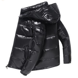 Veste d'hiver chaude coupe-vent de luxe pour homme, veste matelassée brillante, veste d'extérieur épaisse en duvet pour homme - Product Image 5