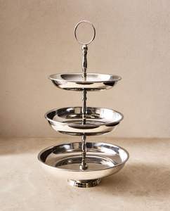 <b>Silver</b> Trays Tier Stands Cookie <b>Sand</b> For Home Decorative Counters And Table Tops - Product Image 1