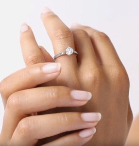 10k jaune Rose blanc plaqué or rond coupe laboratoire cultivé diamant mariage et bagues de fiançailles unisexe cadeau de fête pour elle - Product Image 6