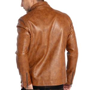 Chaqueta de Cuero de Alta Calidad para Hombre, Corte Entallado, Marca, para Primavera, Formal, Casual, Otoño, Ropa de Cuero, Chaqueta para Hombre - Product Image 2