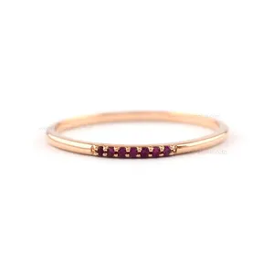 Beste Qualität 14 Karat Gold Echte Smaragd Edelsteine Ring Modeschmuck für Frauen