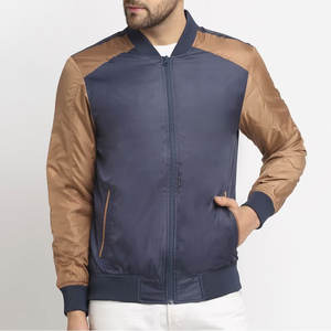 Blouson aviateur homme à col montant style High Street avec broderie personnalisée Veste de pluie d'hiver imperméable et écologique - Product Image 1