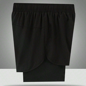 Wholesale <b>Mens</b> Casual Sports Wear <b>Mens</b> Double Layer Training Yoga Running <b>Camo</b> Double Layer <b>Shorts</b> With Full Customization - Product Image 2