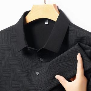 POLO de manga corta informal de negocios con estampado Hombre Nuevo para 2025, Top cómodo y transpirable de manga corta a la moda - Product Image 5