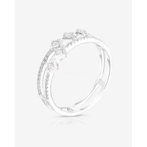 Anillo de boda de diamante de corte redondo cultivado en laboratorio de oro de 10K, anillo de eternidad chapado en oro blanco con joyería de compromiso de diamante de corte redondo - Product Image 3