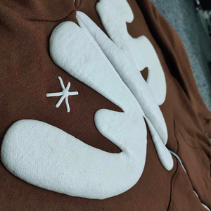 Fabricant Personnalisé Hommes Français Surdimensionné Épaule Tombrée Y2k Masque à Capuche Zip Up Logo 3d Visage Complet Tout Zip Up Hoodi Homme - Product Image 4