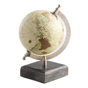 Best Quality Gold Color Marble Metal With Strong Stand Gray Color Gold Color Decoration Globe