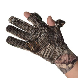 Gants de chasse classiques en cuir imperméables pour hommes - Fermeture auto-agrippante à doigts entiers, séchage rapide, évacuation de l'humidité, tissu respirant - Product Image 5