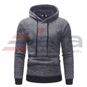 100% Cotton Pullover Hoodies for Men OEM Customizable Logo Slim Fit Sportswear in Solid <b>Flannel</b> Styles for Winter - Product Image 4