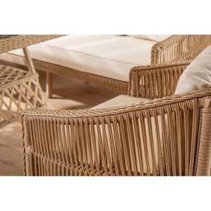 ANNAPARK Sanmarin diseño moderno capuchino ratán muebles de Patio Material plástico duradero juego de asientos de jardín jardines al aire libre - Product Image 3