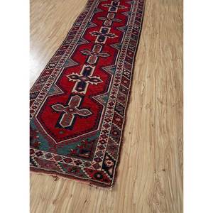 Nuray Hand Knotted Wool Rugs <b>Red</b> Orange Geometric Abstract Pattern for Home Entryway Hallway Rectangle Pae-4323 9x12 Handmade - Product Image 2