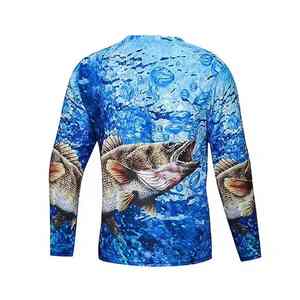 Nueva Camiseta de Pesca de Manga Larga para Hombre con Diseño de Pesca y Estampado por Transferencia Térmica, Hecha en Pakistán - Product Image 2