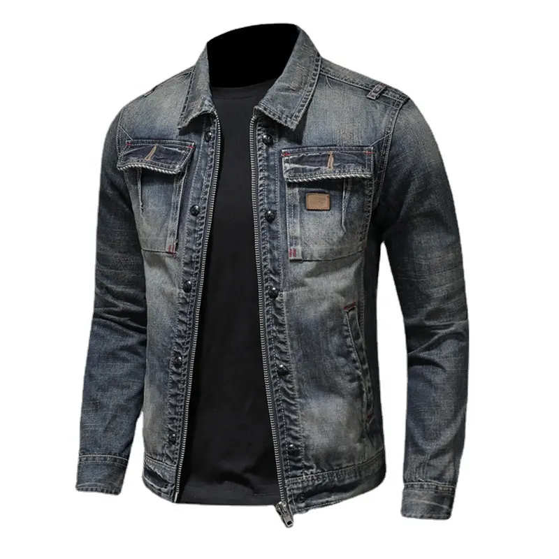 Top Fashion Men's Jackets Latest Hot Selling Fancy Casual Classic Elasticity Denim Coat Male Brand Clothes Jeans Men's Jacket