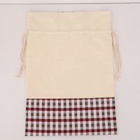 Sac de Noël rectangulaire en toile Sunshine avec cordon de serrage, rangement souple pour cadeaux - 49x70cm, décoration d'intérieur d'usine