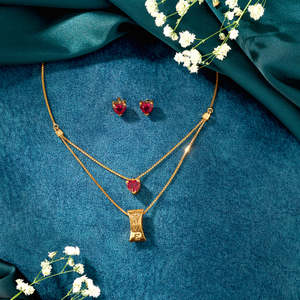 Collar de Moda Lovenza Duo con Capas Doradas - Product Image 1
