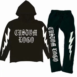 Conjunto Deportivo de Pantalones y Sudadera con Capucha, Estilo 2026, Personalizable con Logotipo, Corte Acampanado, Unisex, Marca Ayat Export - Product Image 5
