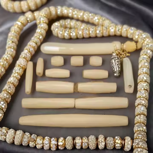 Corail blanc lisse tambour cylindre perles forme de tube pour la fabrication de bijoux fournitures coquille os et corail perles par grossiste - Product Image 2