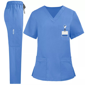 Conjunto de uniforme de enfermera de hospital personalizable, Top y pantalones, uniformes para personal médico, uniformes de enfermería transpirables y elásticos - Product Image 2