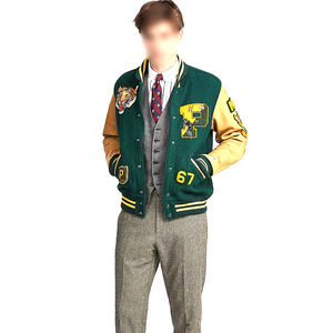 Veste d'hiver en gros Top vente en ligne Meilleur prix Veste Lettermen Service OEM Veste Lettermen quantité minimale de commande bas teint uni - Product Image 2