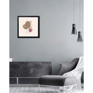 กรอบโปสเตอร์สีดำมินิมอล 40x40 ซม. ลายพืช - Product Image 2