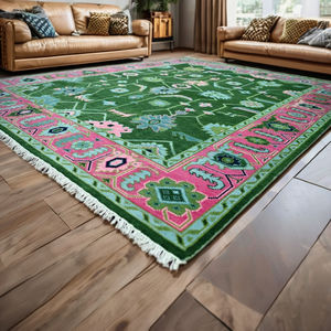 Haute qualité Oushak tapis noué à la main Rectangle tapis nouvelle-zélande laine coton abstrait grand espace sol décor pour salon - Product Image 3