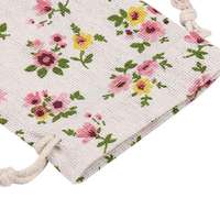 Sacs à cordon en toile de jute florale, sac cadeau, emballage de rangement, pochettes en lin pour bijoux, sacs pour noël, fête de mariage, douche, sac en toile de jute