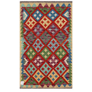 พรมอิมาโกะ ไมมานา อัฟกานิสถาน คิลิม ขนาด 128 x 77 ซม. สำหรับตกแต่งผนัง - Product Image 1
